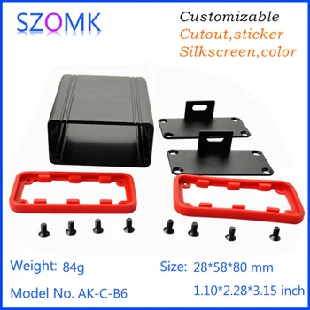 

SZOMK 10 piecea lot customized extrusio Aluminum Junction Box Electrical Smart Boxl Aluminum enclosure project case28*58*80mm