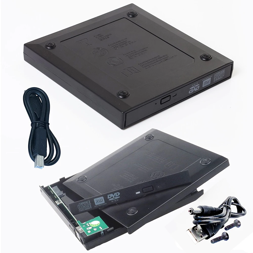 9 5 мм USB 2 0 Внешний Оптический привод коробка чехол DVD CD Rom RW для IDE жесткого диска