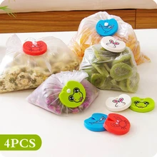 Мультяшные животные свежесть продуктов Герметизация Клип 4 шт./партия сумка герметичные зажимы магнит на холодильник