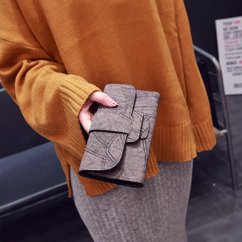 

2pcs Women PU Leather Wallet Set Long Purse Clutch Wallets Card Holder Handbag New