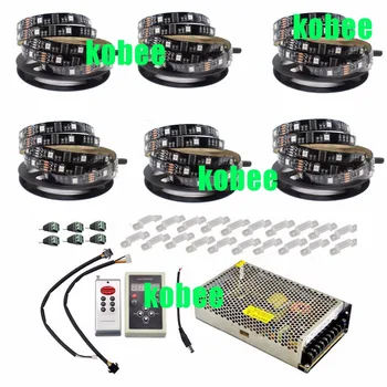 

Dream color Magic 6803 LED Strip RGB 5050 30m Black PCB 133 change + IC6803 RF Controller + Power adapter Free ship