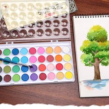 Bianyo 36 цветов акварельные краски в наборе-пигментный цвет водного цвета торт для школы дети водного цвета бумага Краски ing товары для рукоделия