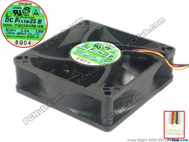 PUDC24H4RS-618 DC 24V 0.16A 80X80X25mm Server Cooling Fan | Компьютеры и офис