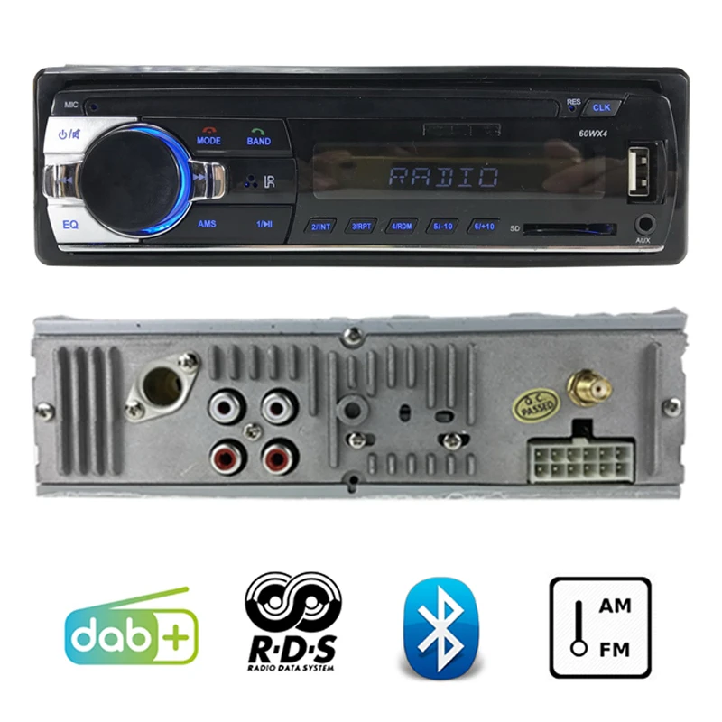 Buy Car Radio 1 DIN Bluetooth USB SD Card Slot RDS