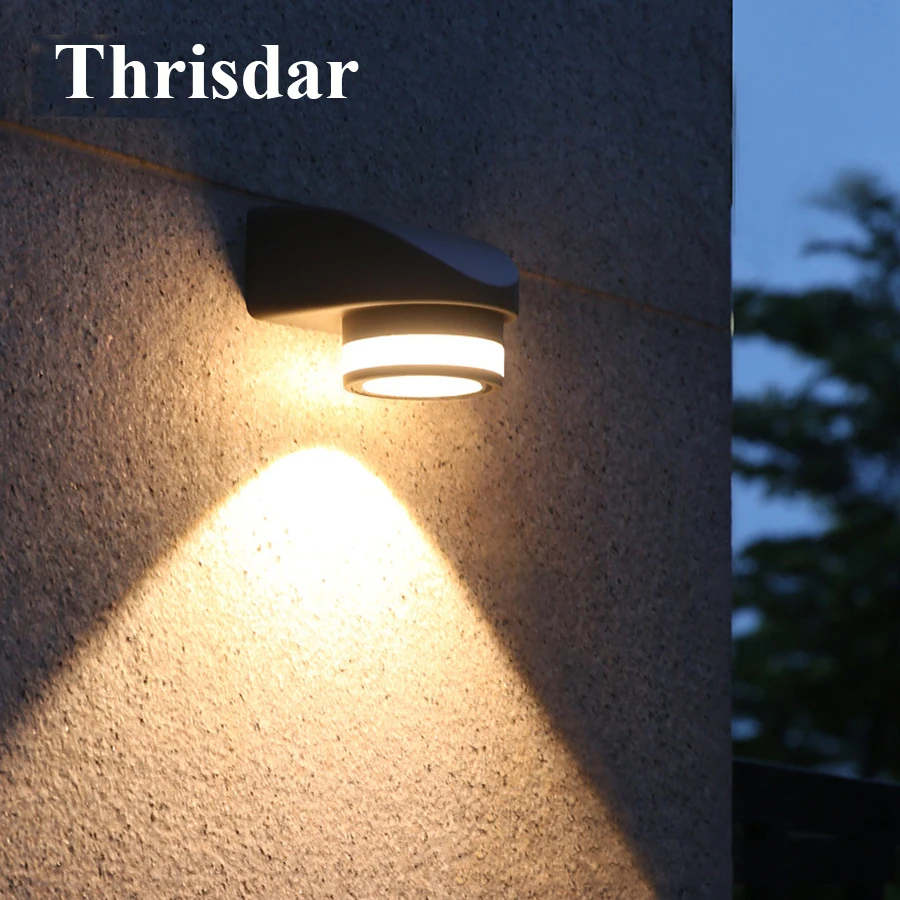 

Thrisdar 5W Single Head Outdoor LED Wall Light Waterproof Villa Patio Corridor Porch Wall Light Creative Porch Garden Light