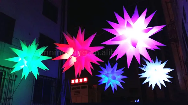 

Free shipping diameter 1.5m led inflatable stars christmas decorations for home