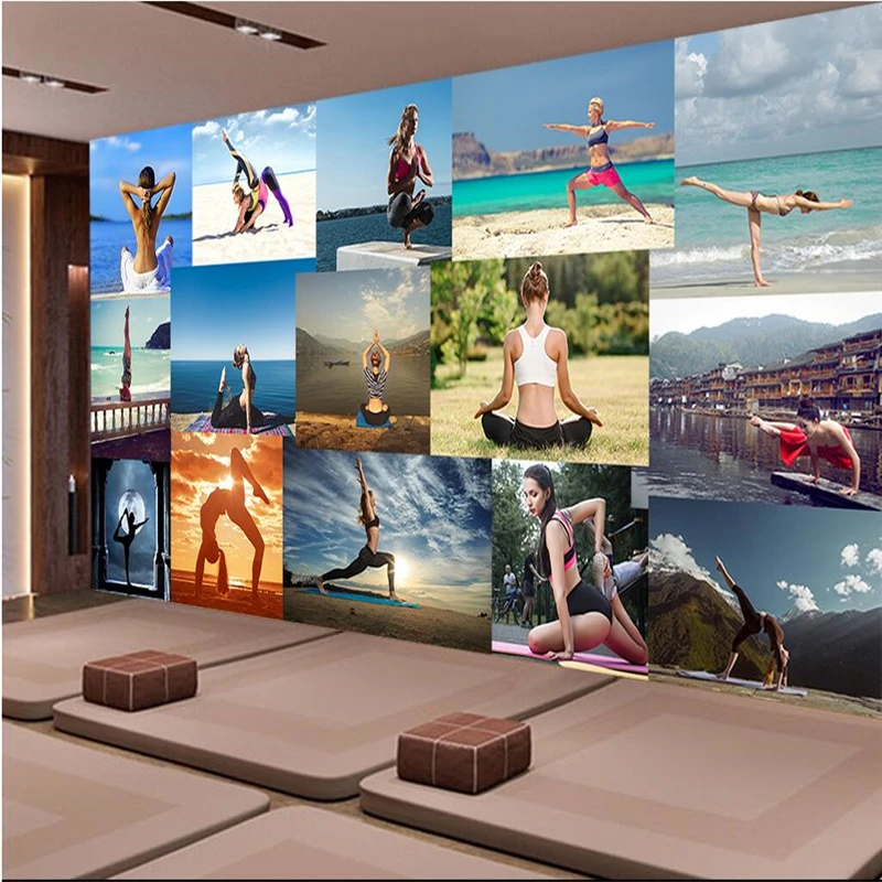 

beibehang Custom Fresco wallpaper of any size Vintage gym outdoor Yoga Sport nostalgic image wall background wall wallpaper