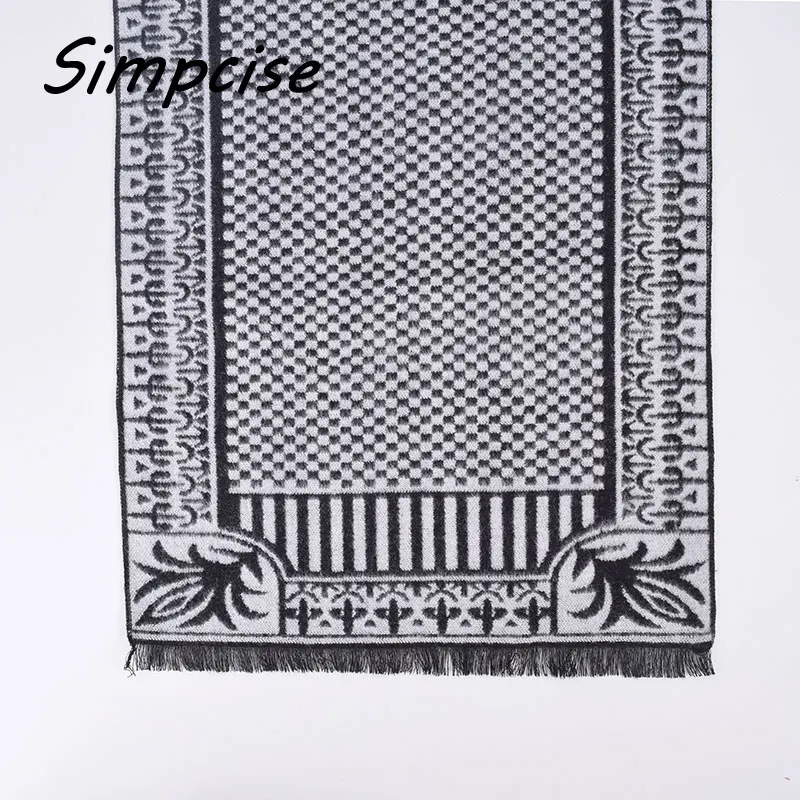 Adult Winter Scarf Scarves Men Cotton Blend Tartan Print Autumn New Fashion Men's Cachecol A3A18914