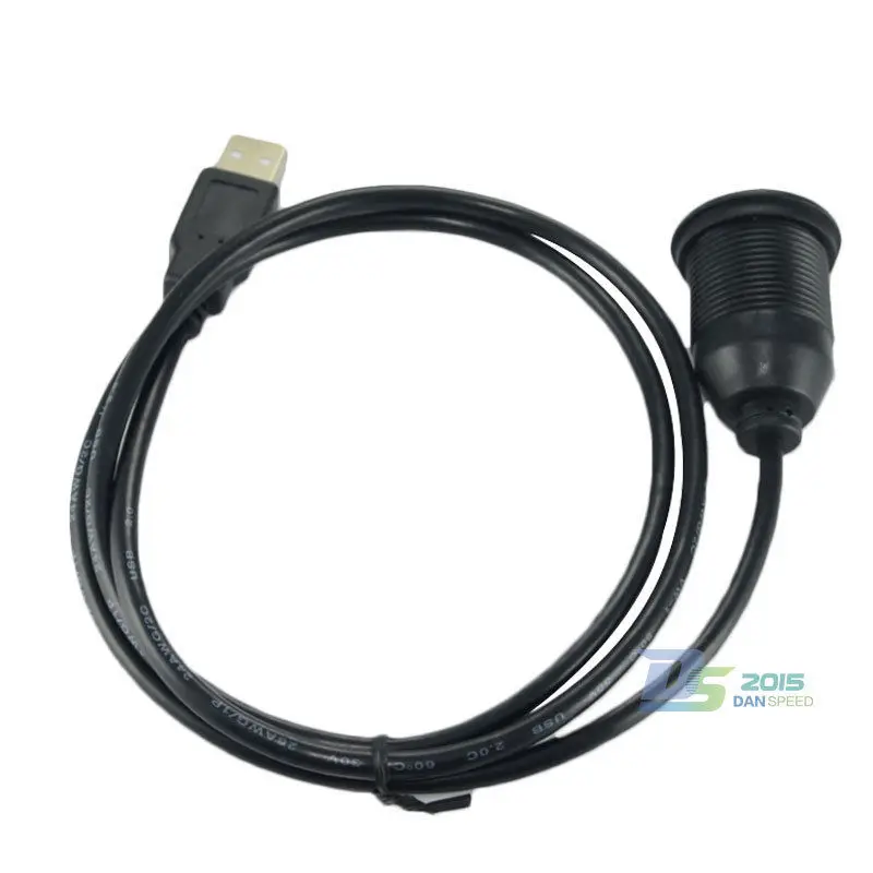 Danspeed منفذ usb 2.0 نوع وذكر إلى أنثى تمديد موصل سيارة داش جبل مع حامل