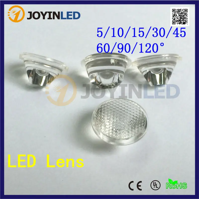 100pcs 1w 3w High Power frosted surface led lenses 20mm pmma optical lens angle 5 10 15 30 45 60 90 120 degree | Инструменты