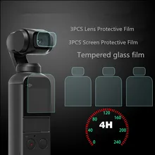 DJI OSMO cámara de bolsillo gimbal lente y protector de pantalla película de vidrio templado película ultra delgada de alta definición transparente película