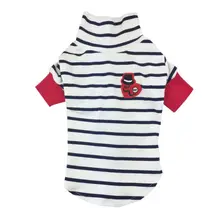 Одежда жилет кошка Мягкая весенне-осенняя толстовка одежда собака рубашка для щенка полосатая футболка мягкий хлопок смешанная собака