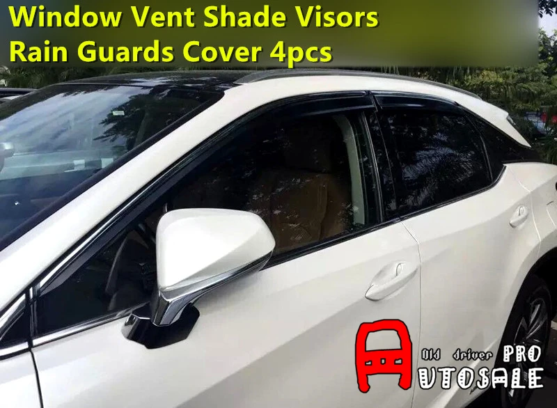 

For LEXUS RX200t RX450h 2016 Full Set 4pcs Window Vent Shade Visors Rain Guards Cover Auto Accessories !!! New Arrival