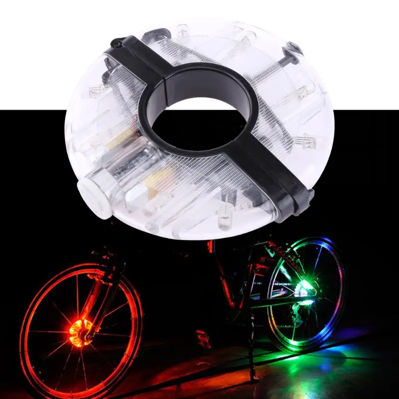 Waterproof Rechargeable Bicycle Hub Light 8 LED USB Charging Cable