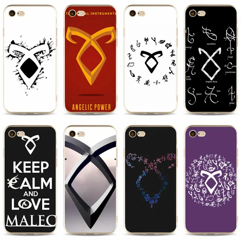

Shadowhunters runes Cover Soft Silicone high quality TPU Phone Case For iPhone 5 5C 5S SE X 6 6S plus 7 7plus 8 8plus