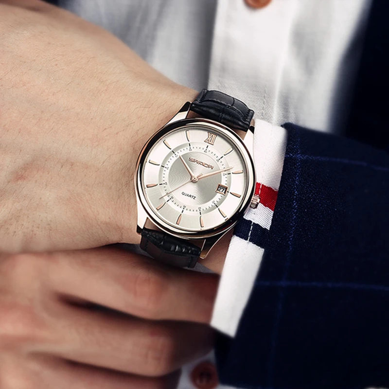 2018 Men's Large Dial Quartz Watch Men Sport Watches Clock Wristwatch Relogio Masculino Leather Men Wristwatches Relojes Hombre