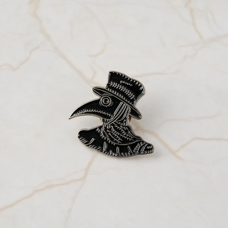 QIHE-JEWELRY-Plague-Doctor-Pins-Doctor-Schnabel-Brooches-Dark-Punk-Badges-Lapel-pins-Men-Women-Steampunk(4)