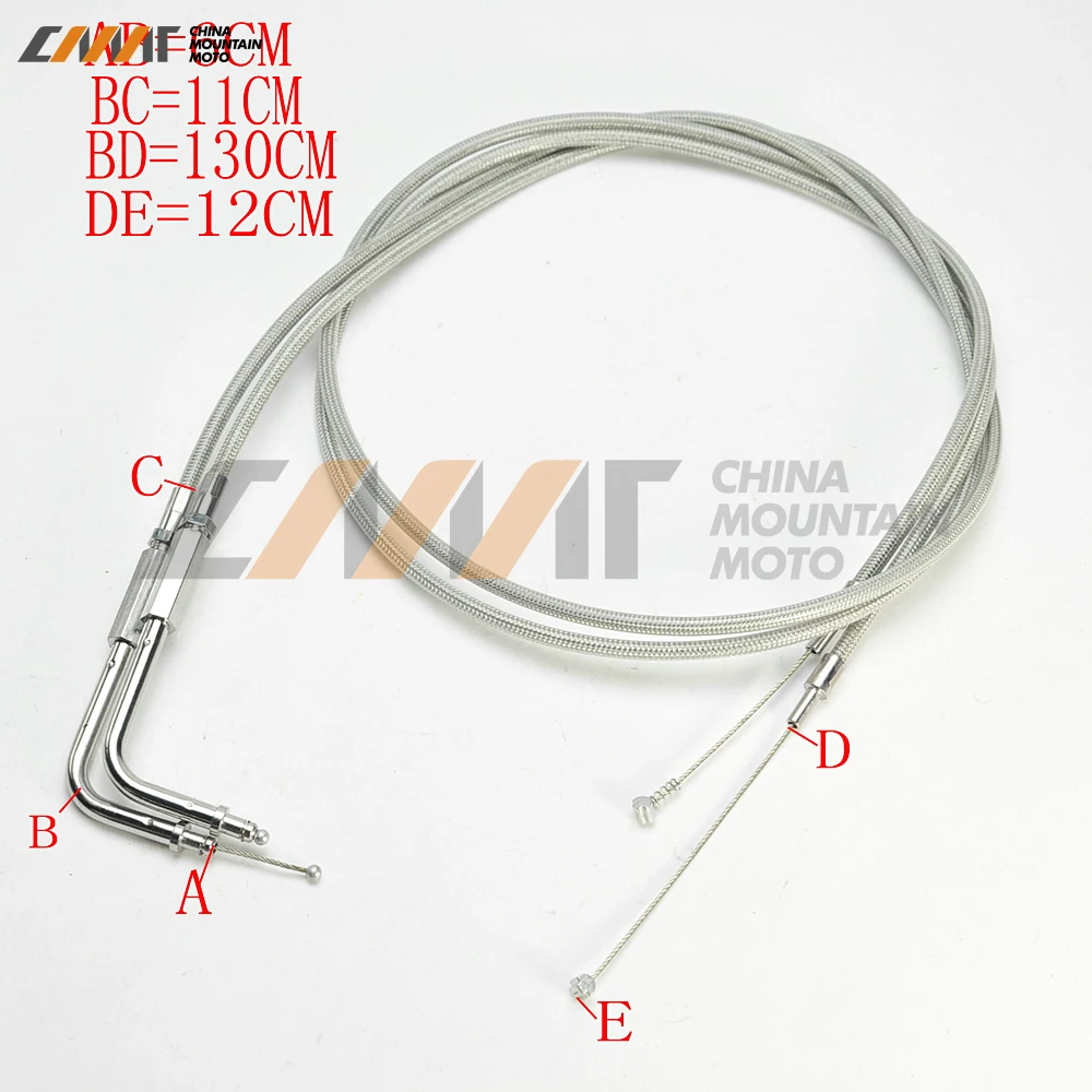 

51.5" 130cm Braided Throttle Cable case for Harley Davidson Road King Dyna FLHR FLT 1996-2007