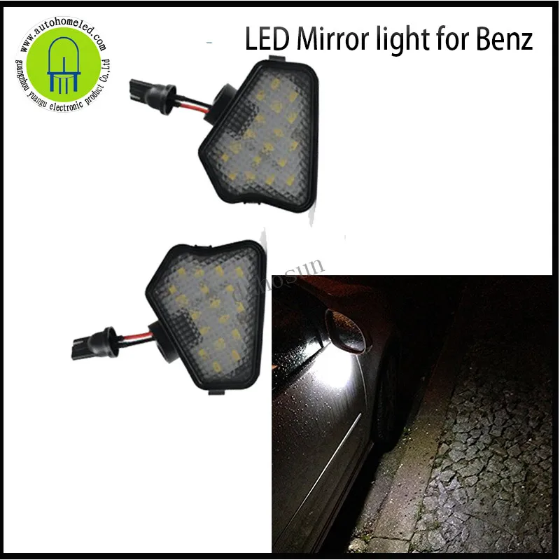 2 шт. X dahosun светодиодный светильник-зеркало для Benz CLA CLS GLK GLA W176 W242 C219 X156 X204 X253 под боковым видом лужа светильник s - Испускаемый цвет: mirror light