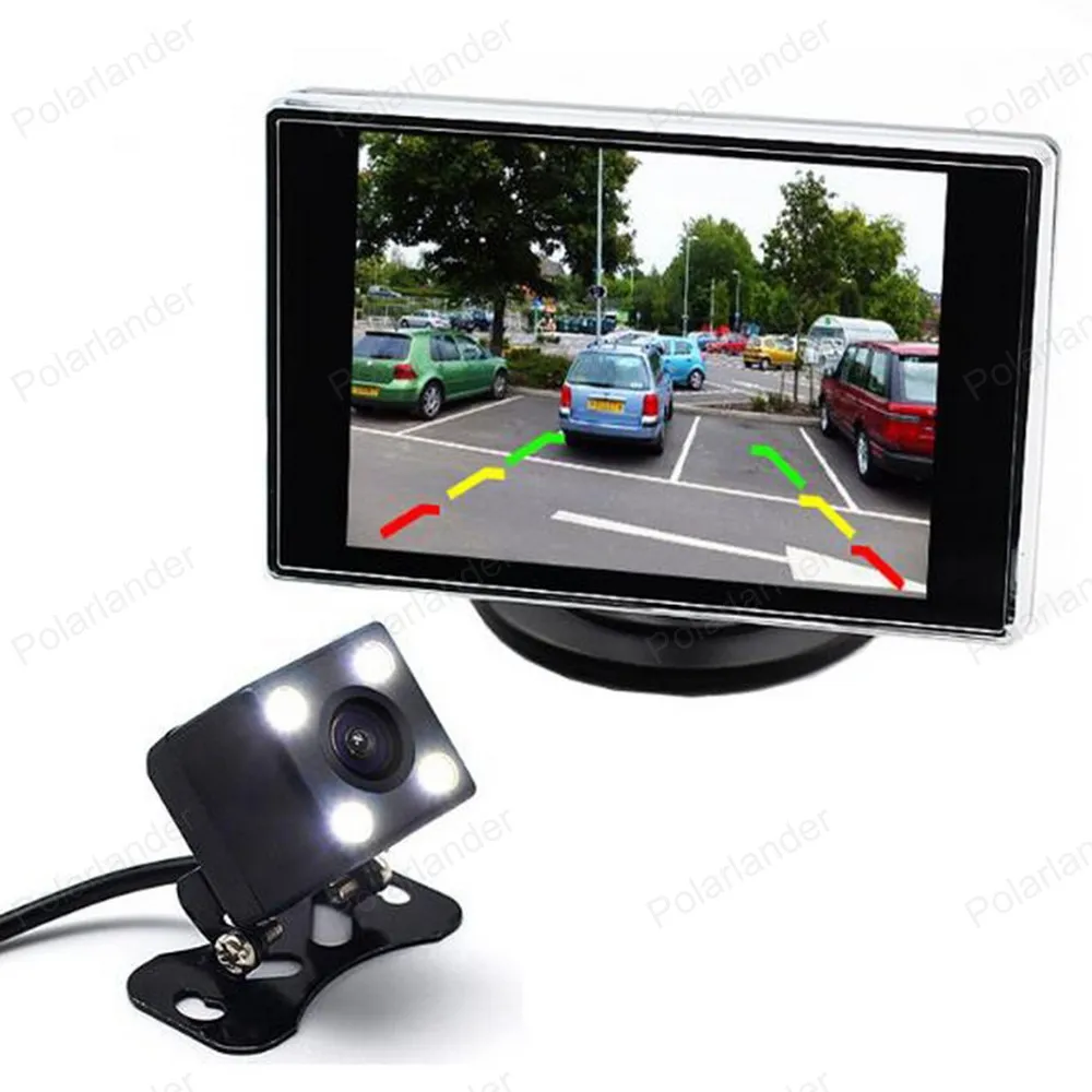 3.5 inch Car Monitor Reversing LCD TFT Display 2 video input Screen With 4 LED Night Vision Rear View Camera 3.5 inch Car Monitor Reversing LCD TFT Display 2 video input Screen With 4 LED Night Vision Rear View Camera