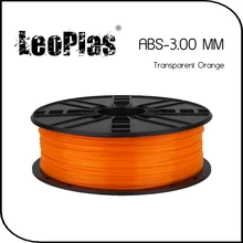 Worldwide Fast Delivery Manufacturer 3D Printer Material 1kg 2.2lb 3mm Transparent Orange ABS Filament