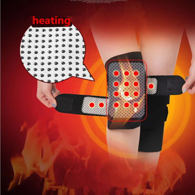 1Pair Tourmaline Self Heating Knee Leggings Brace Support