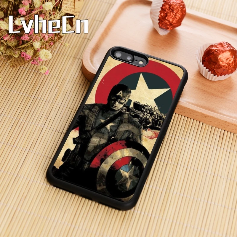 LvheCn Captain America and Winter Soldier Phone Case Cover For iPhone