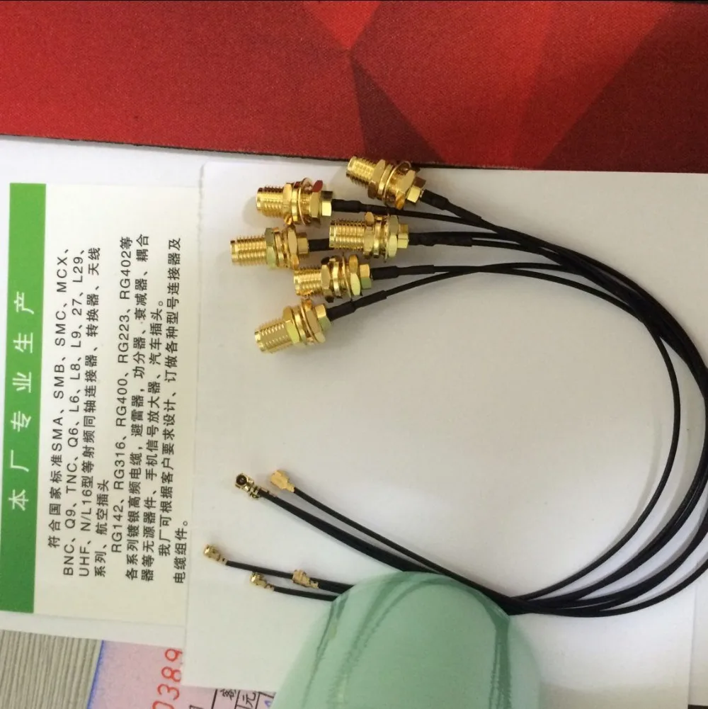 RF Connector SMA Female (is needle) to IPEX RG1.13 coaxial cable 100mm