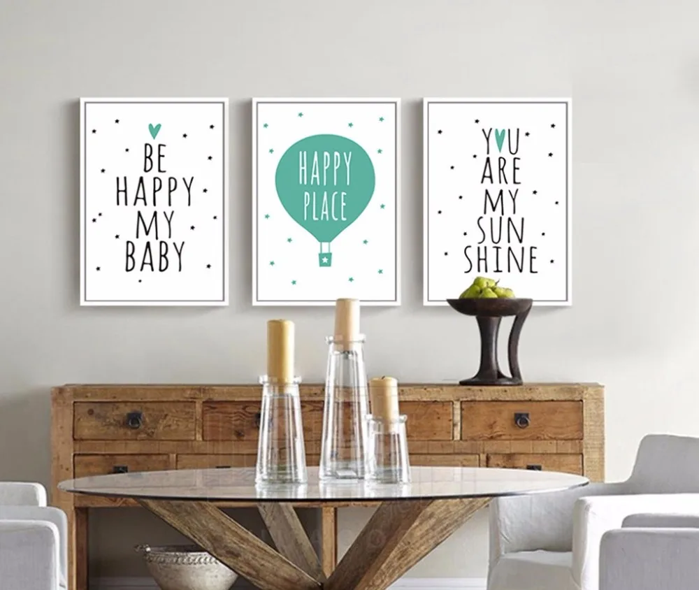 

Nordic Minimalist English Phrase Canvas Art Print Picture Poster Wall Living Room Bedroom Home Decor Frescoes Frameless Draw