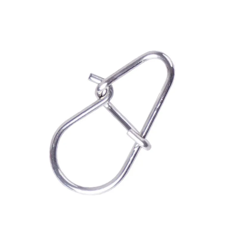 

Rompin 30pcs/bag wide Stainless Steel Hook Fast Clip Lock Snap Swivel Solid Rings Safety Snaps Fishing Hook Connector