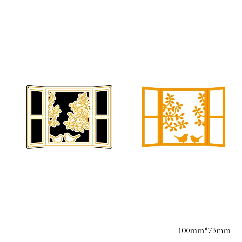 

AZSG Scenery outside the window Cutting Dies For DIY Scrapbooking Decorative Card making Craft Fun Decoration 10*7.3cm