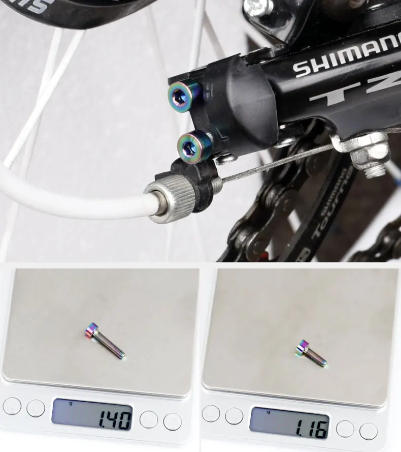 Deemount 5 шт./лот велосипедный кабель переключения болты M4* 13,5 M4* 20 титановый болт для переключения передач кабельной линии крепления Ti TC4 винты Hex H