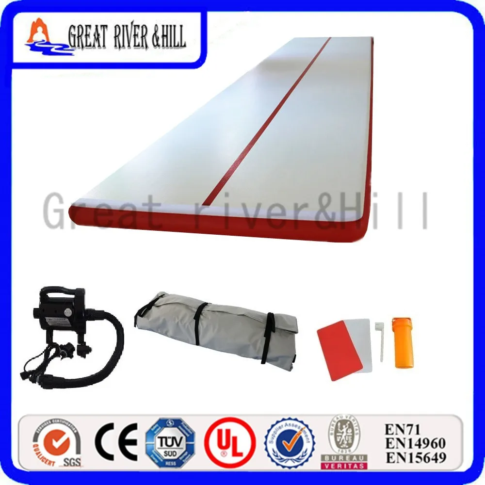  Great river hill fitness training mat inflatable air track foldable mat 8m x 1m x 10cm