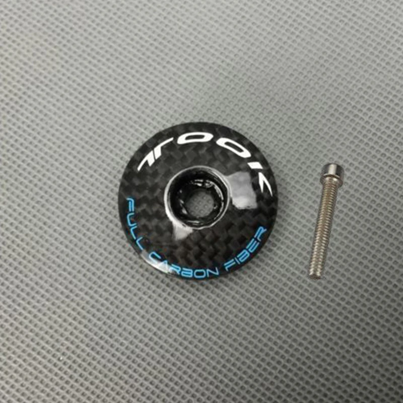 

1-1/8" Top Cap Cover 28.6mm Headset MTB Road Kits Bicycle Handbar Stem Carbon Fiber With Bolt Stylish