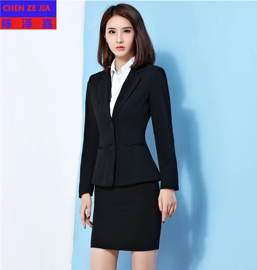 

Spring Autumn Women's Suit, Professional Formal Dress extra big Formal Single Breasted Super large uniform size S-3XL 4XL 5XL