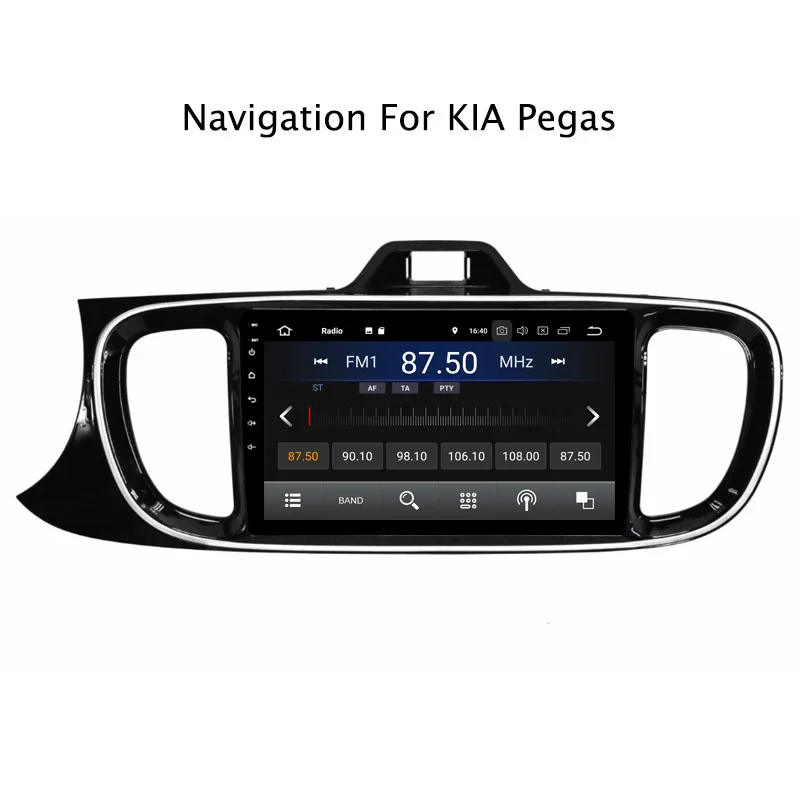 Perfect 9" 2G RAM 16G ROM Android 8.1 Car DVD Multimedia Player For Kia Pegas GPS Navigation Radio Stereo Audio 1