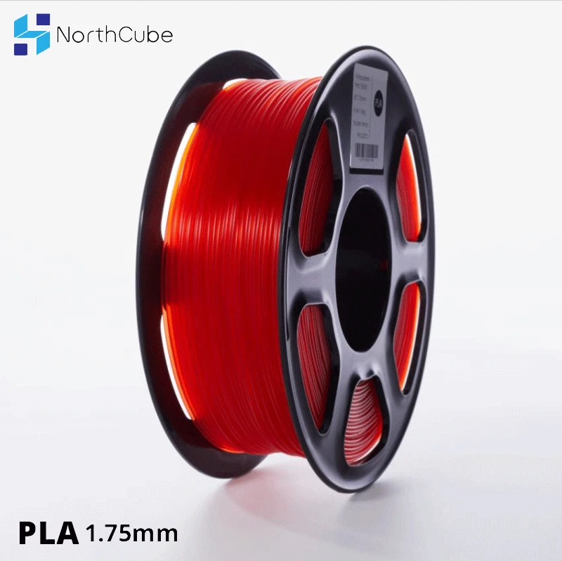 NORTHCUBE 3D принтер PLA нить 1 75 мм для принтера s кг (2.2lbs) +/ 0 02 прозрачный красный цвет|Материалы 3D-печати| |
