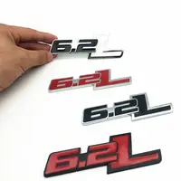car emblem 1pcs 3D 6.2L Metal Car Body Side Sticker Emblem Badge For Chevrolet Camaro 2011-2015 Ford F150 2014 Car styling  Accessories (3)