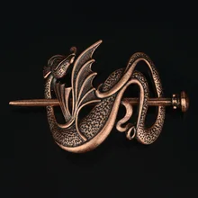 Винтажная Скандинавская заколка для волос с мифом и драконом Wyvern, аксессуары для волос с драконом, украшения для волос в подарок