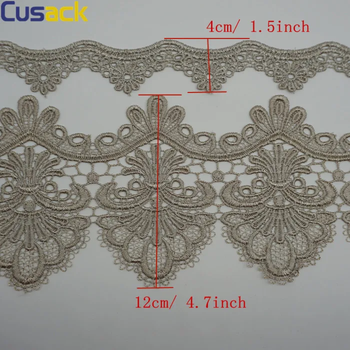 2 ярда 182 см серое кружевное украшение лентами для дивана Подушка отделка домашний текстиль аппликация полиэстер шитье Рукоделие высокое качество