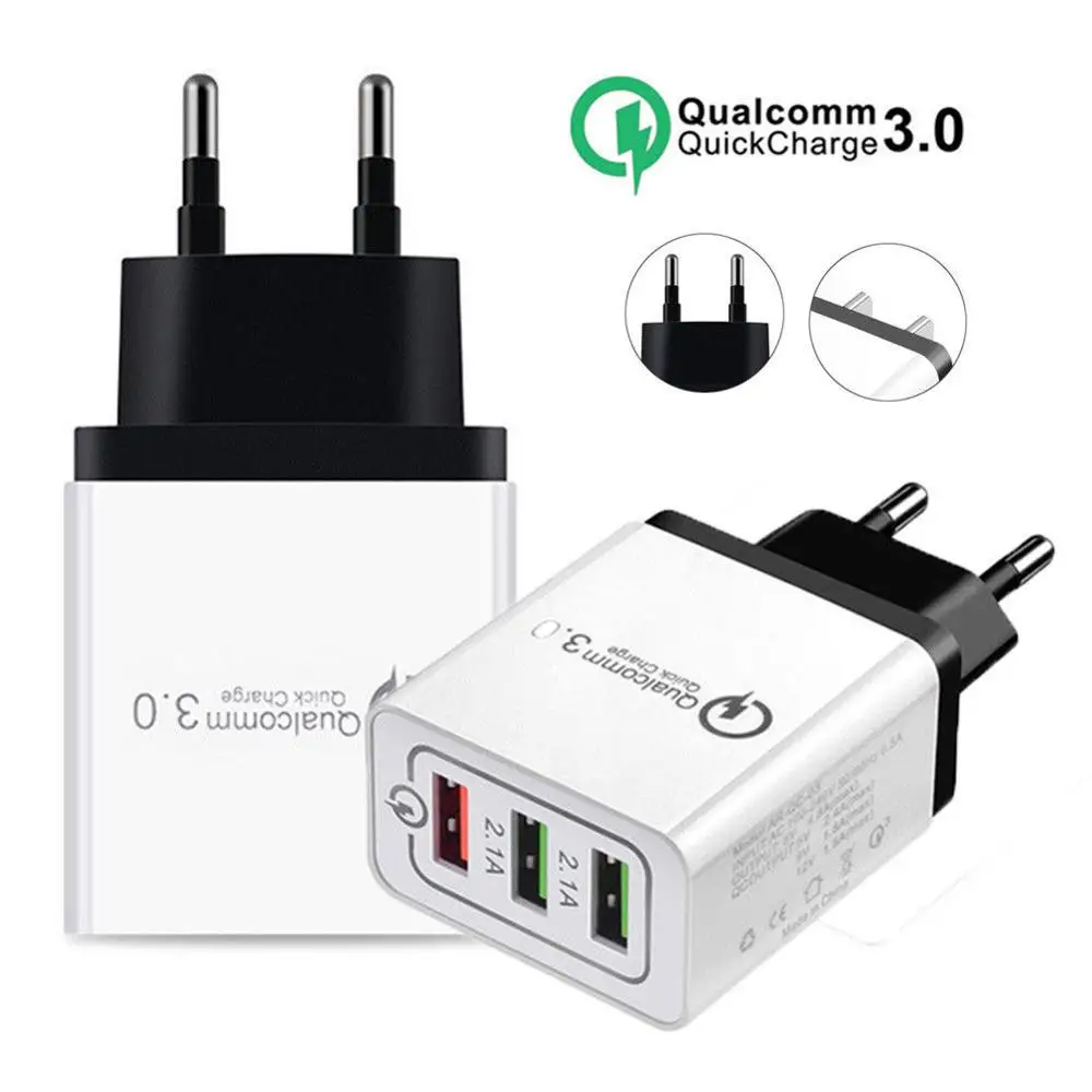 

Universal USD Fast Charge 3.0 5V 3A for iphone 6 7 8 EU US Specification Plug Mobile Phone Fast Charger for Samsung s8 s9 Huawei