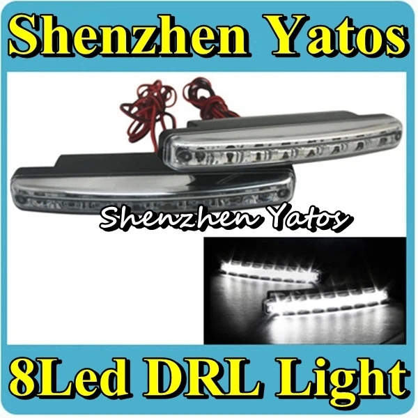 20pcs 8LEDs Universal Auto Light LED Daytime Running Lamp Head DRL Car Fog | Автомобили и мотоциклы
