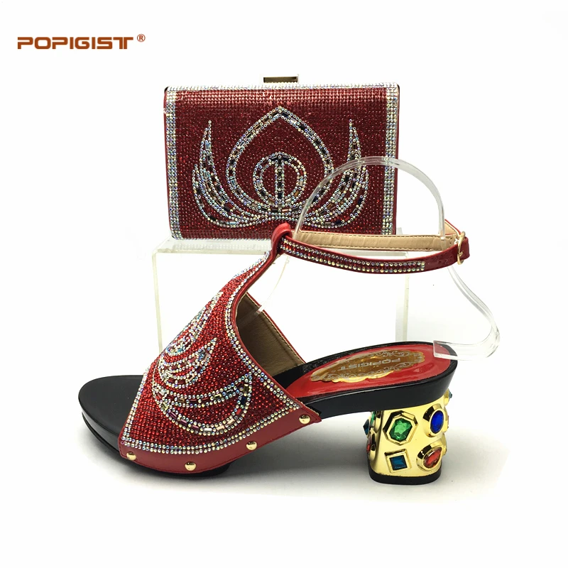 Red sandals and matching bag Clearance