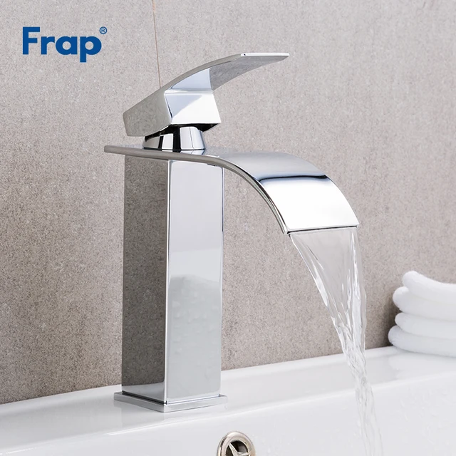 $US $36.72  Frap Chrome Basin Faucet Deck Mount Waterfall Bathroom Faucet Vanity Vessel Sinks Mixer Tap Cold An