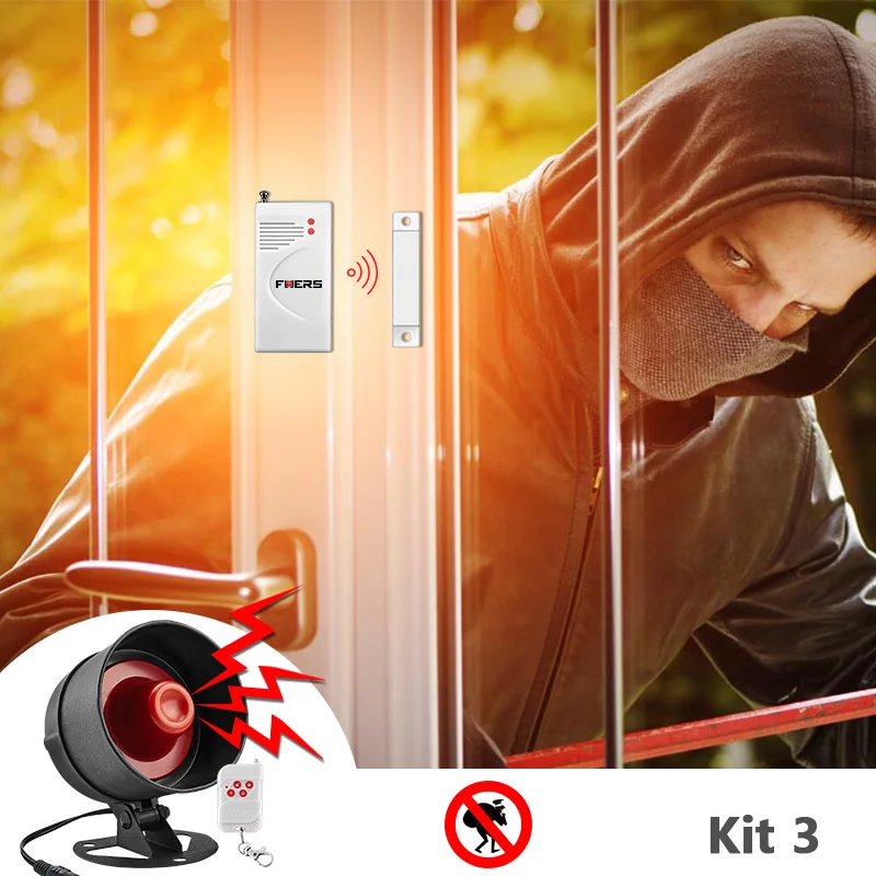 Loudly New Easy DIY setting Simple to operate Wireless Home House Alarm Siren System Security Alarm System for Warehouse Garage