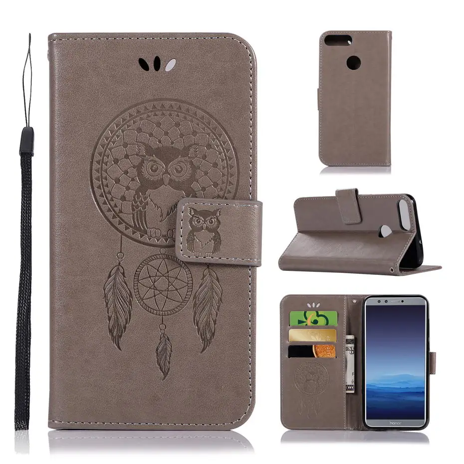 For Coque Huawei Honor 5 7 8 9 V9 V10 6C 6CPro 6X 5C Lite Cover Luxury Leather Wallet Flip Case For honor 7X 9i Phone Case Coque