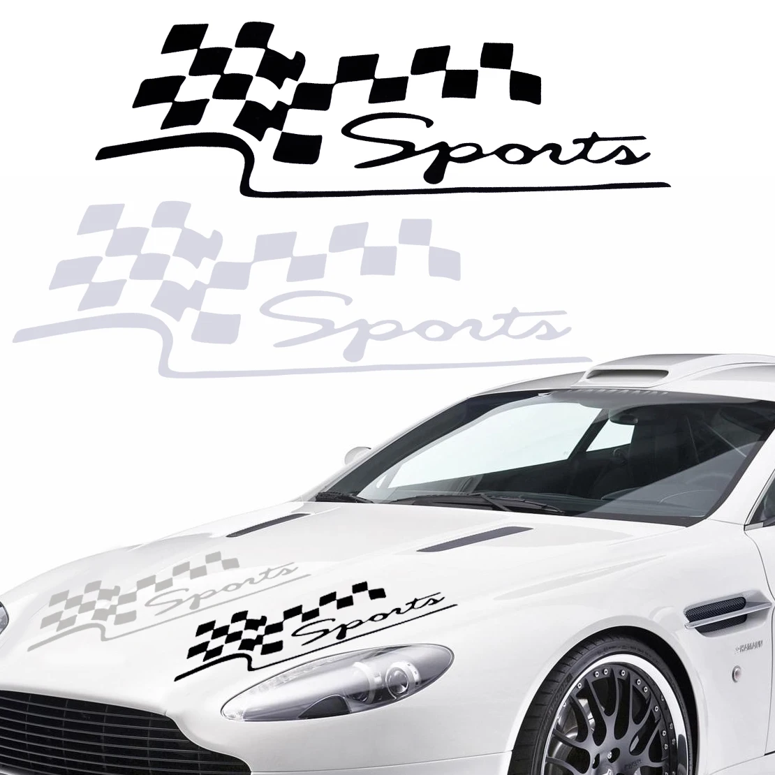 

CITALL Car-styling DIY Body Racing Checkered Flags Sport Styling Vinyl Decal Sticker