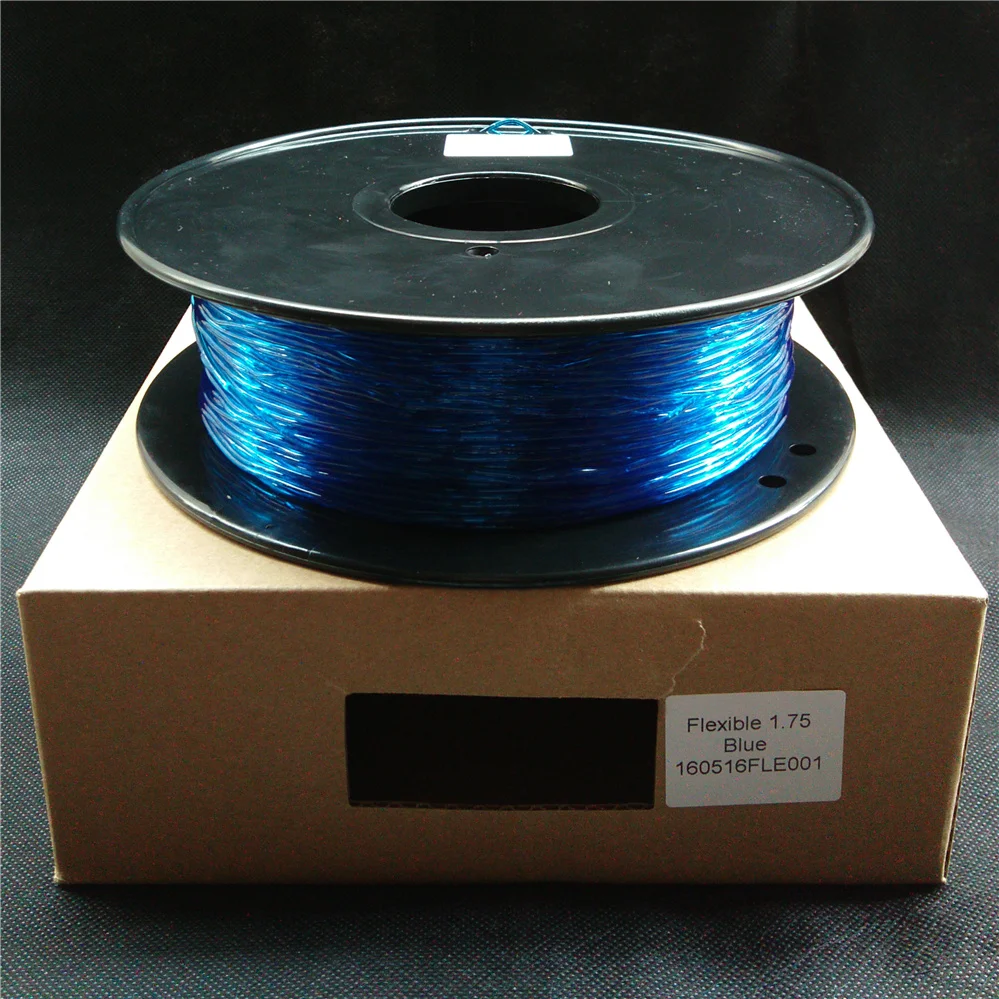 

Worldwide Fast Delivery Manufacturer high quality 3D Printer Material 0.8kg Soft Rubber 1.75mm Flexible Tran-Blue TPU Filament