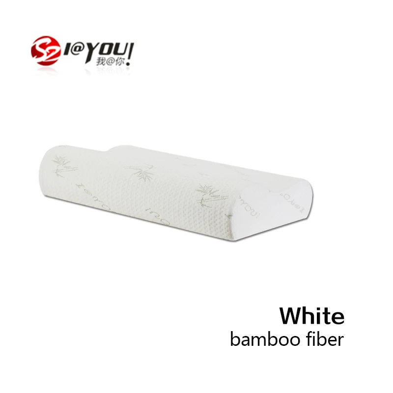 Massage Pillow Health Memory Foam Bamboo Fiber Pillows Adult Wavy 50*30*9/7cm Polyester Bedding SZ09 High Quailty | Дом и сад