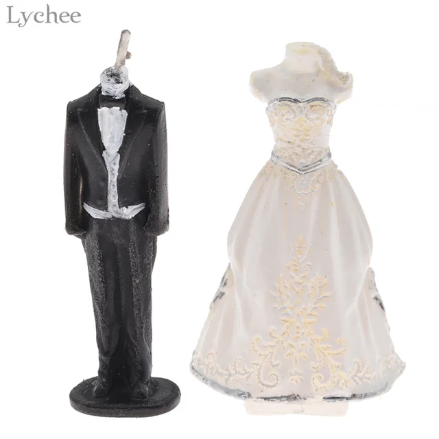 Lychee Scented Weddings Candles Cartoon Wedding Dress Lychee Scented Weddings Candles Cartoon Wedding Dress Candle Baby Shower Birthday Party Decoration